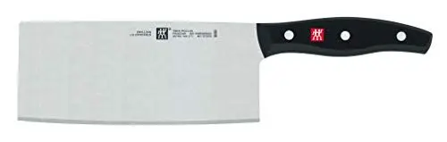 Produktbild: ZWILLING Twin Pollux Chinesisches Kochmesser, Klingenlänge: 18,5 cm, Rostfreier Spezialstahl/Kunststoff-Griff im Nietendesign, Schwarz