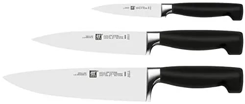 Produktbild: Zwilling 35048-000-0 Messer-Set, 3-TLG, Spick-/Garnier-, Fleisch-, Kochmesser, Schwarz