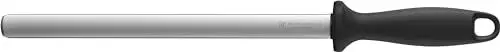 Produktbild: ZWILLING Wetzstahl mit Diamant-Beschichtung, Oval, Länge: 26 cm, Kunststoffgriff mit Aufhängöse, Schwarz (Made in Germany)