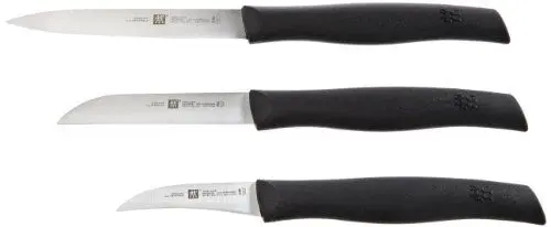 Produktbild: Zwilling 38737000 Twin Grip Messerset, 3-tlg., Friodur Klinge, Griff: Kunstoff, schwarz, 350 x 105 x 15 mm, 1 - Pack