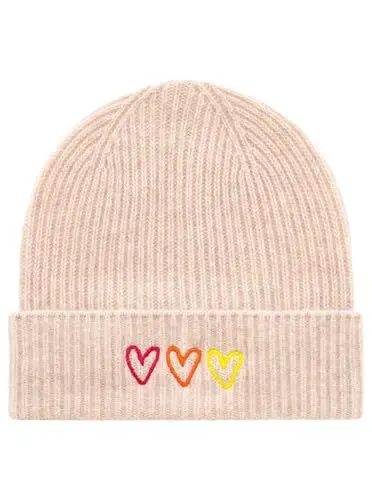 Produktbild: Zwillingsherz 100% Kaschmir Umschlagmütze für Damen – Hochwertige Wintermütze farbfrohe Mütze für Frauen Mädchen - Hat – One Size – Cashmere Strickmütze – warm & weich im Frühjahr Herbst & Winter