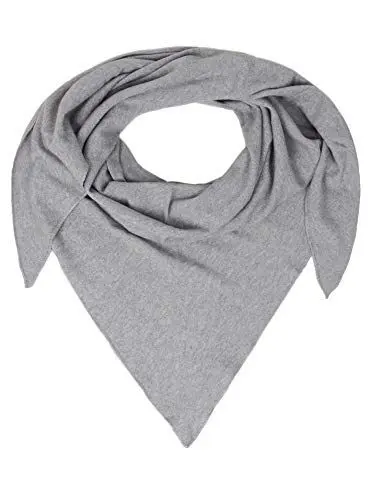 Produktbild: Zwillingsherz Dreieckstuch mit Kaschmir - Hochwertiger Schal im Uni Design für Damen- XXL Hals-Tuch und Damenschal - Strick-Waren für Sommer und Winter - 150cm x 120cm - hgr