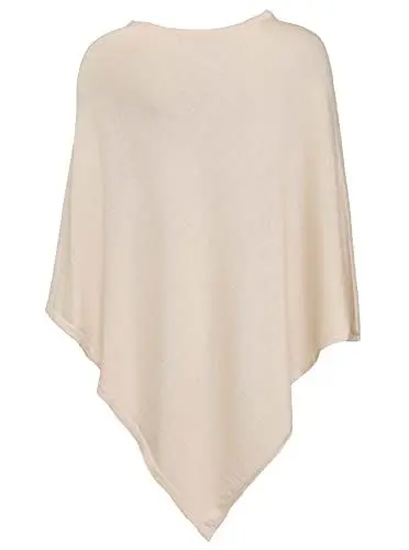 Produktbild: Zwillingsherz Poncho-Schal mit Baumwolle - Hochwertiges Cape für Damen - XXL Umhängetuch - Strick-Pullover - Sweatshirt - Stola für Sommer und Winter von Cashmere Dreams