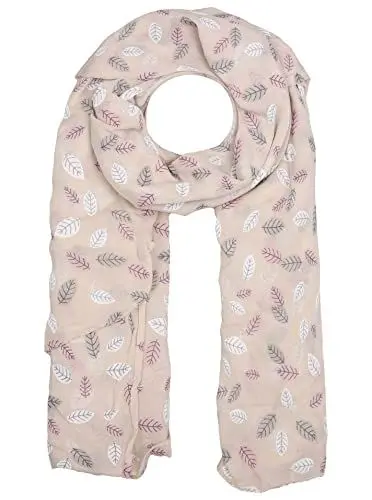Produktbild: Zwillingsherz Seiden-Tuch Damen mit Blätter Muster - Made in Italy - Eleganter Sommer-Schal für Frauen - Hochwertiges Seidentuch/Seidenschal - Halstuch und Chiffon-Stola Dezent Stilvoll kora