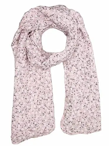 Produktbild: Zwillingsherz Seiden-Tuch im Blümchen Design - Hochwertiger Schal für Damen Mädchen - Halstuch - Umschlagstuch – weicher Schlauchschal für Frühjahr Sommer Herbst Winter - rosa