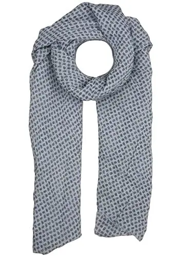 Produktbild: Zwillingsherz Seiden-Tuch im trendigem Design - Hochwertiger Schal für Damen Mädchen - Halstuch - Umschlagstuch- weicher Schlauchschal für Frühjahr Sommer Herbst Winter - blau
