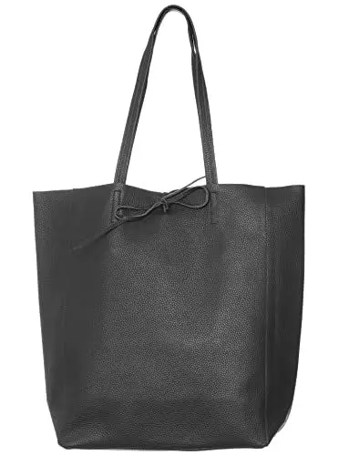 Produktbild: Zwillingsherz Shopper aus 100% Echtleder - Hochwertige Tasche für Damen Frauen Mädchen – Shopper groß und elegant - Schultertasche - pink