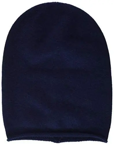 Produktbild: Zwillingsherz Slouch-Beanie-Mütze aus 100% Kaschmir - Hochwertige Strickmütze für Damen Mädchen Jungen - Hat - Unisex - One Size - warm und weich im Sommer Herbst und Winter - Navy