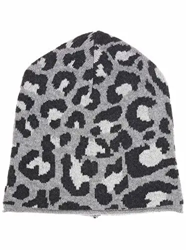 Produktbild: Zwillingsherz Slouch Beanie Mütze mit Kaschmir für Kinder Mädchen Jungen - Hochwertige Cashmere Cap Kappe im Leo Muster Motiv - Perfekt für Sommer Herbst Winter - Warme Haube