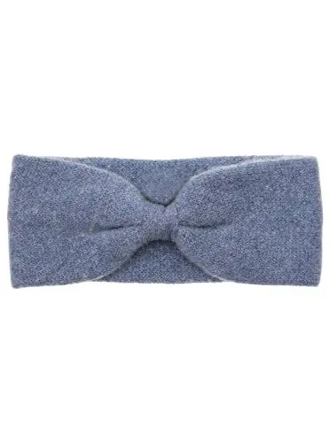 Produktbild: Zwillingsherz Stirnband aus 100% Kaschmir - Hochwertiges Kopfband im Uni Design für Damen Frauen Mädchen - Wolle - Haarband – warm und weich perfekt für Frühjahr Herbst Winter - swz