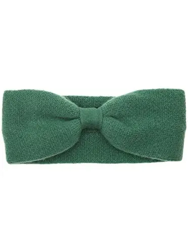 Produktbild: Zwillingsherz Stirnband aus 100% Kaschmir - Hochwertiges Kopfband im Uni Design für Damen Frauen - Wolle - Ohrenschutz - Haarband – warm und weich perfekt für Frühjahr Herbst Winter - grün