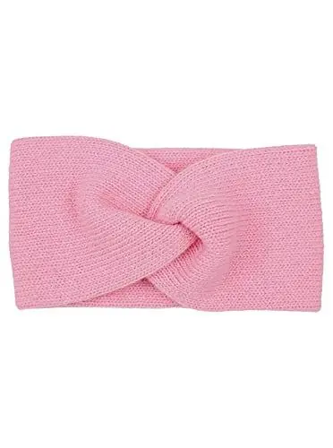 Produktbild: Zwillingsherz Stirnband mit Zopf-Knoten - Hochwertiges Strick-Kopfband für Damen Frauen Mädchen - Kaschmir - Haarband - warm weich und luftig für Frühjahr Herbst und Winter - pink