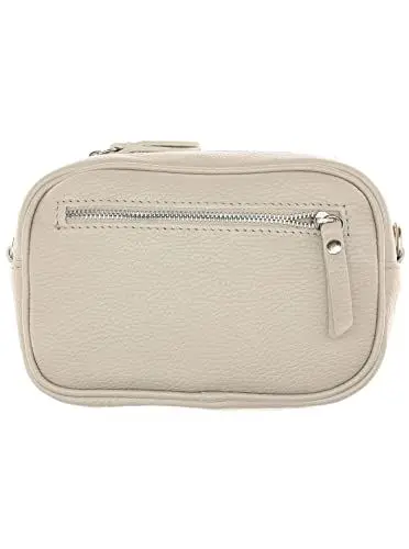 Produktbild: Zwillingsherz Umhängetasche mit Reißverschluss aus 100% Echtleder - Hochwertige Handtasche zum Umhängen für Damen Frauen – Crossbag klein - Schultertasche