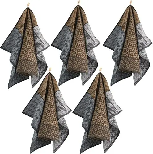 Produktbild: ZWOLTEX 5er Set Geschirrtücher/Geschirrtuch | Küchentuch | Abtrockentuch | Klassische Baumwolle I Sammlung PURE - 5x Pure Beige (50x70)