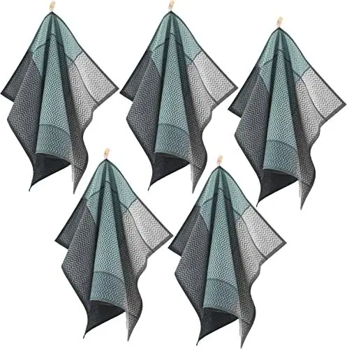 Produktbild: ZWOLTEX 5er Set Geschirrtücher/Geschirrtuch | Küchentuch | Abtrockentuch | Klassische Baumwolle I Sammlung PURE - 5x Pure Türkis (50x70)