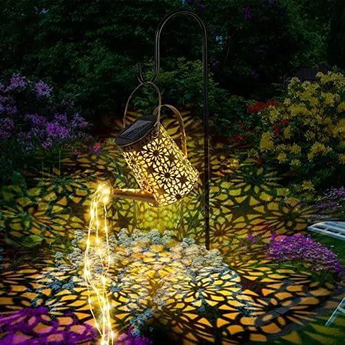 Produktbild: ZWOOS Solar Gießkanne Lichterkette,Solarlampen für Außen Garten, Solargießkannen mit Lichterkette, Gartendeko geeignet für die Beleuchtung von Terrassen und Gängen (Stetig)
