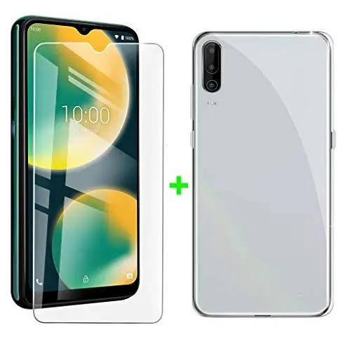 Produktbild: ZXLZKQ Hülle + Panzerglas Schutzfolie für Wiko View4 Lite (6.52 Zoll), Durchscheinend hülle silikon Bumper Cover TPU Case Handyhülle Und 9H Gehärtetes Glas Film - Durchscheinend