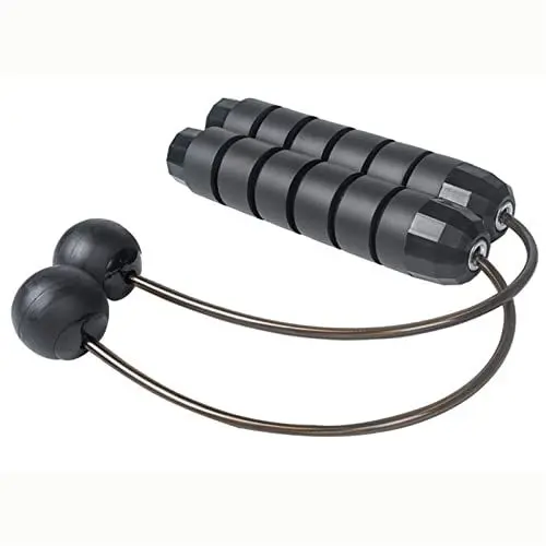 Produktbild: ZXSXDSAX Springseil Wireless Jump Rope Exercise at Home Speed Skipping Rope Weighted Portable Fitness Equipment Beaded Gym Sport(Black)
