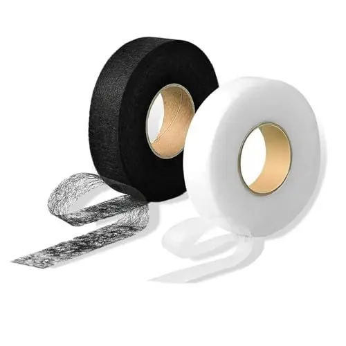 Produktbild: ZYETGH 2 Rollen Saumband zum Aufbügeln, 73m×20mm Bügelband Gardinenband zum Aufbügeln Gardinen Kürzen Ohne Nähen Nahtband zum Aufbügeln Bügelvlies für Textilien Kleidung Vorhänge