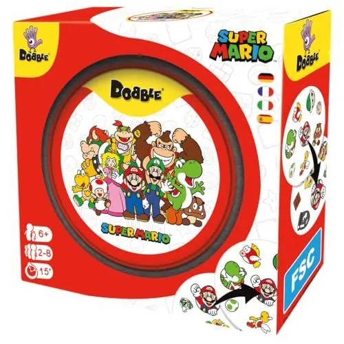 Produktbild: Zygomatic, Dobble Super Mario, Familienspiel, Kartenspiel, 2-8 Spieler, Ab 6+ Jahren, 15 Minuten, Deutsch, Mehrsprachig