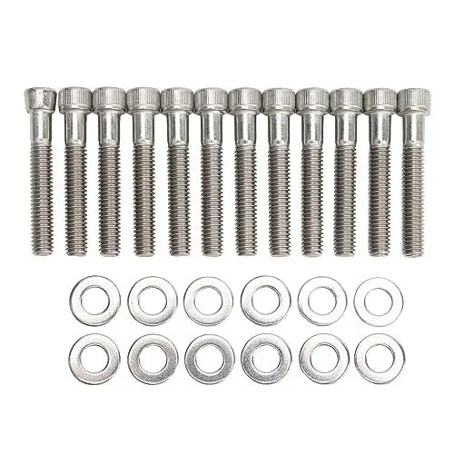 Produktbild: Zylinderkopf schrauben Kit gehärtet 304 Edelstahl poliert Ersatz für SMALL BLOCK SBF 289 302 5,0 L 351W
