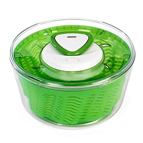 Produktbild: Zyliss Easy Spin 2 Salatschleuder, Fassungsvermögen 6l, Groß, Kunststoff, Grün, Salattrockner inklusive Salatschüssel, Aquavent Technologie