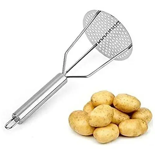 Produktbild: ZYWUOY Kartoffelstampfer,Kartoffel Stampfer aus Edelstahl, Gemüsestampfer Kartoffelpresse für Spülmaschinengeeignet, Kartoffelbrei, Gemüse und Früchte