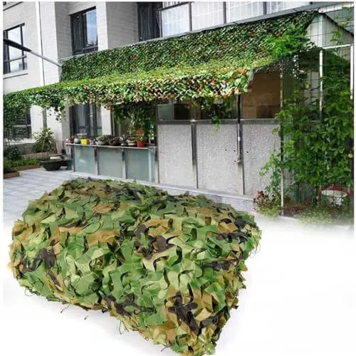 Produktbild: ZYXWLC Tarnnetz 5x5m 5x8m 6x9m 7x7m 8x9m 10x10m Militär Camo Netz - Camouflage Netz Tarnung Net, Bundeswehr für Outdoor Wildcampen Waldlandschaft Outdoor Garten Sonnenschutz