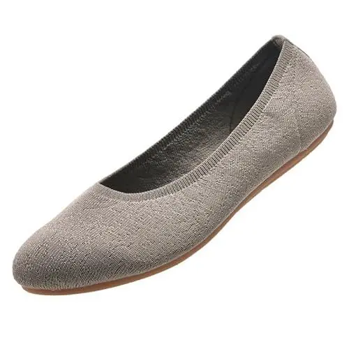 Produktbild: ZZS Damen Ballerinas Slip On Knit Kleid Schuhe Pumps Schuhe Runde Zehe Frauen Flach