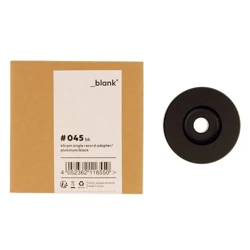 Produktbild: _blank #045bk | 45 RPM Single-Adapter | Puck für 7' Schallplatten | Aluminium | 3,5cm Durchmesser | schwarz