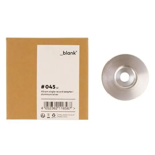Produktbild: _blank #045si | 45 RPM Single-Adapter | Puck für 7' Schallplatten | Aluminium | 3,5cm Durchmesser | Silber